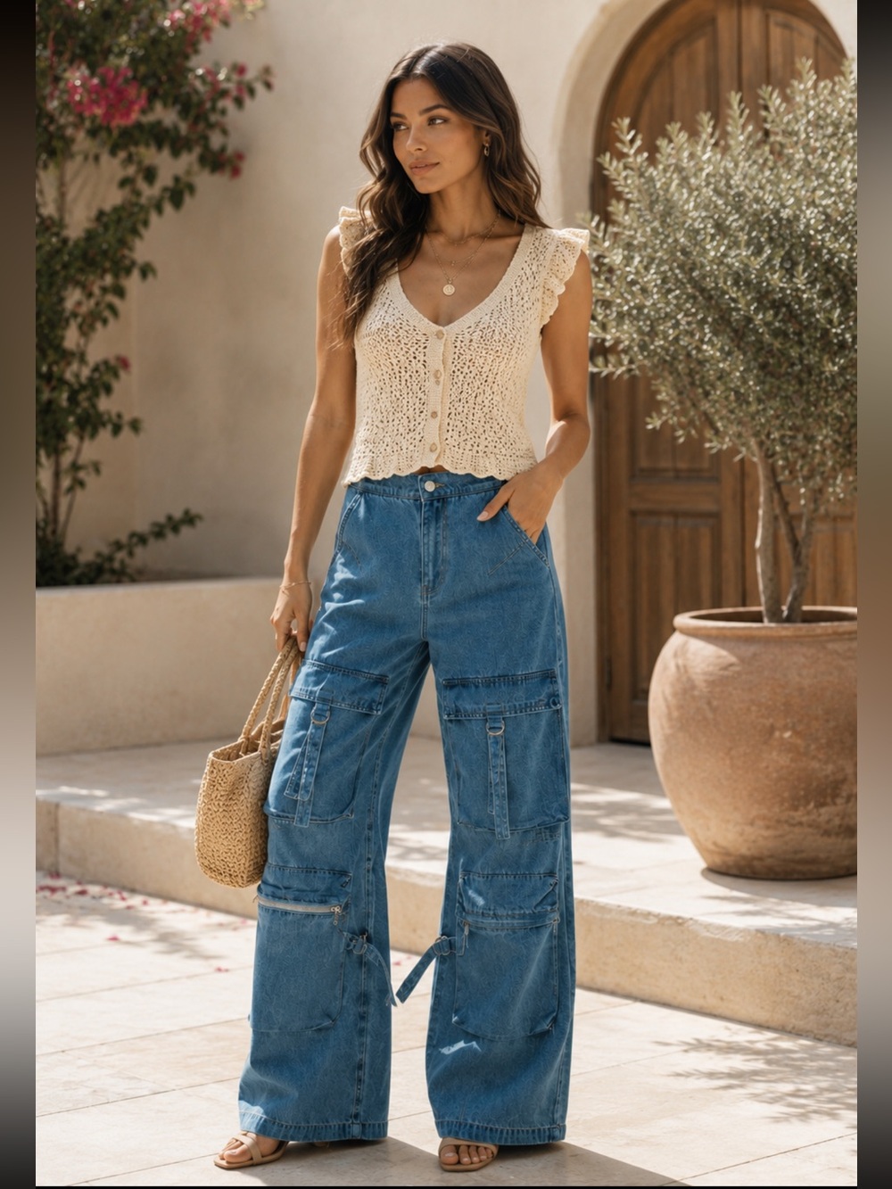 ShopEvelynne Blue Wide Leg Jeans